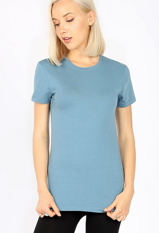 Essential Tee in titanium blue