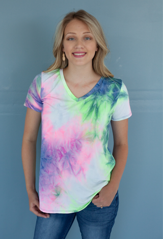 Multi color Tie Dye Top