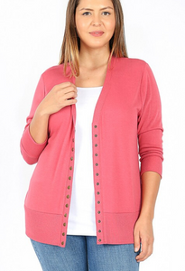 Perfect Sweater Cardigan Rose