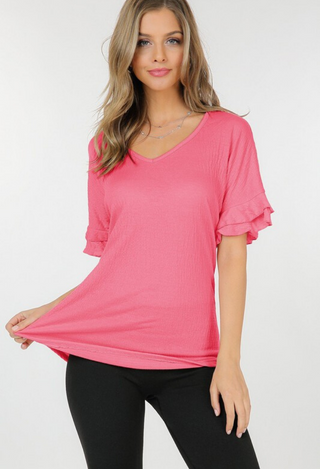 Girls Day out Top in coral rose