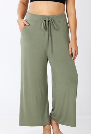olive capri pants plus size
