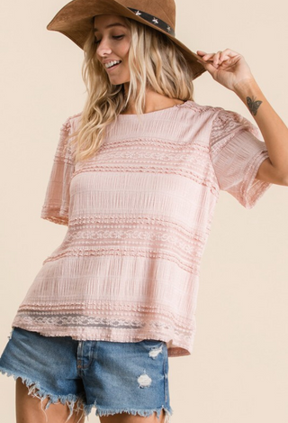 pink Lace & Love Top
