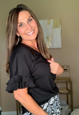Girls Day out Top in black