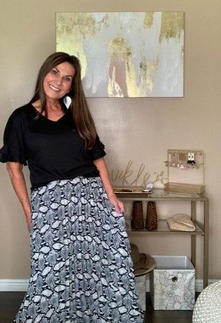 Girls Day out Top in black with skirt