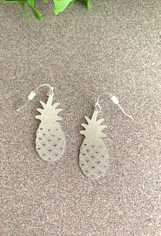 Silver Pineapple Earrings