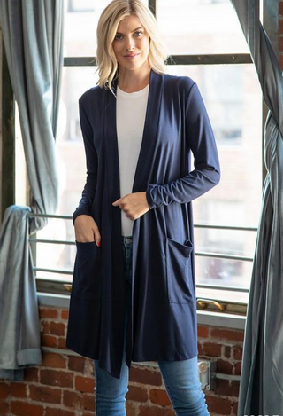caraway duster in navy