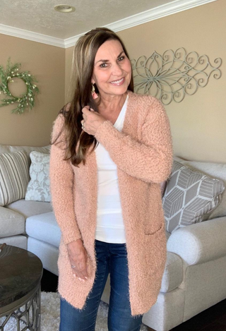 Manhattan Cardigan in clay