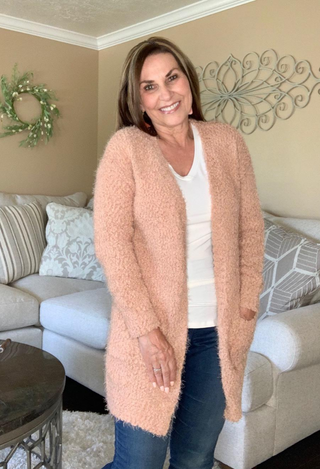Manhattan Cardigan in clay