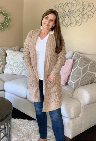 popcorn duster in taupe