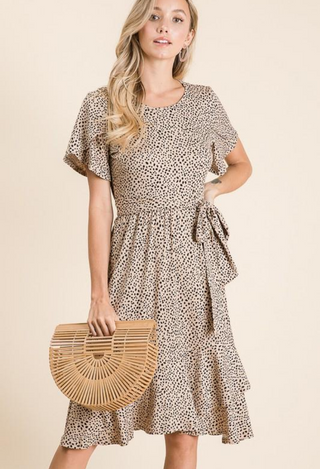 Savannah Nights Dress taupe prink dress