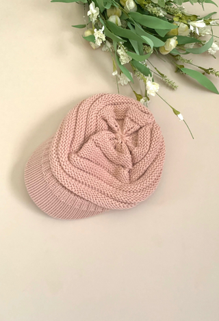 C.C. Knitted Brim Hat in indie pink