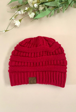red beanie