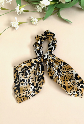 gold leopard hair scarf
