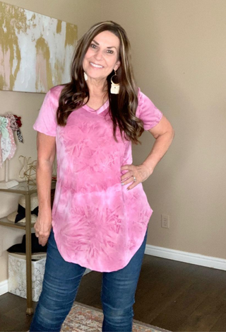 Tie Dye Mauvelous top