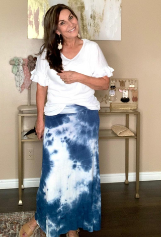 Tie Dye Midi Skirt