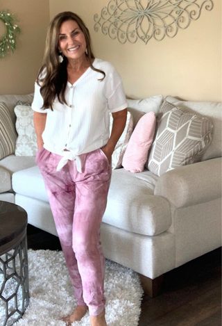 Tie Dye Jogger Rose Mix