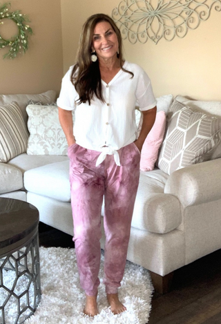 Tie Dye Jogger Rose Mix