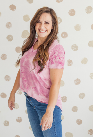 Tie Dye Mauvelous Top