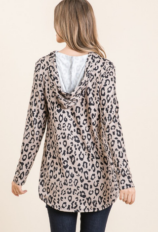 Animal Print Hoodie back