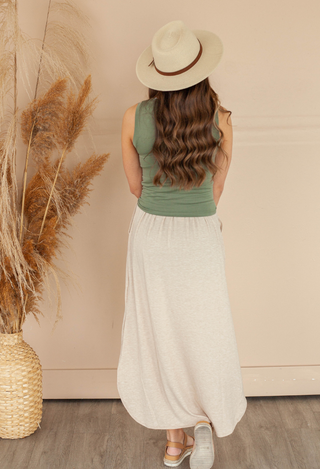 Sandi smocked skirt back
