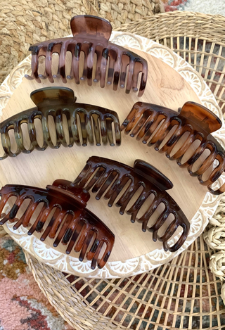 Modern Tortoise Hair Claw 5 pack