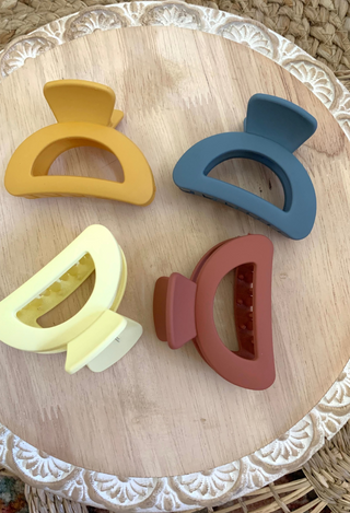 Living my Best Life Hair Claw Clip 4 piece set multicolored