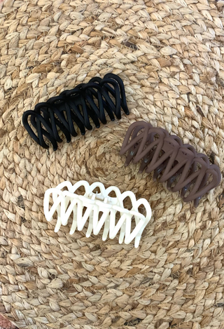 Zig Zag Hair Claw Neutral