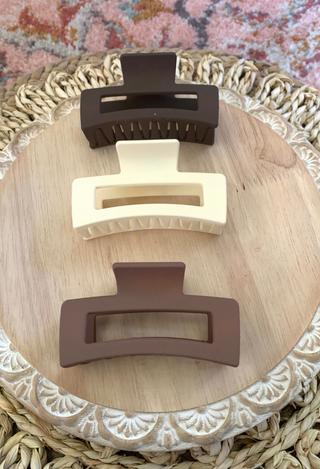 Madison Hair Claw Pack Chocolate, brown cream set