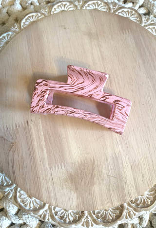 Splatter hair claw-blush