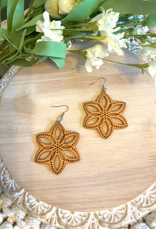 Boho Flower Drop Earrings
