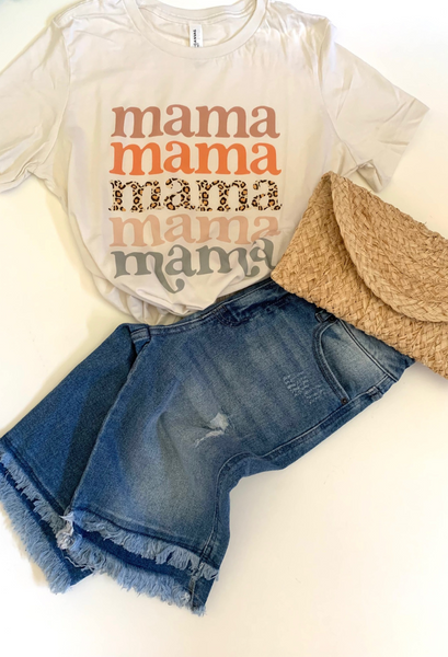 Mama Boho Graphic Tee with shorts