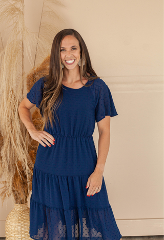 Felicity Dress in Navy front