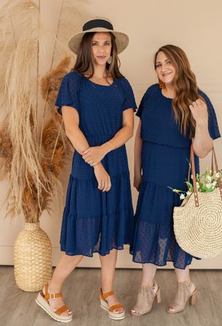 Felicity Dress Navy S & L sizes