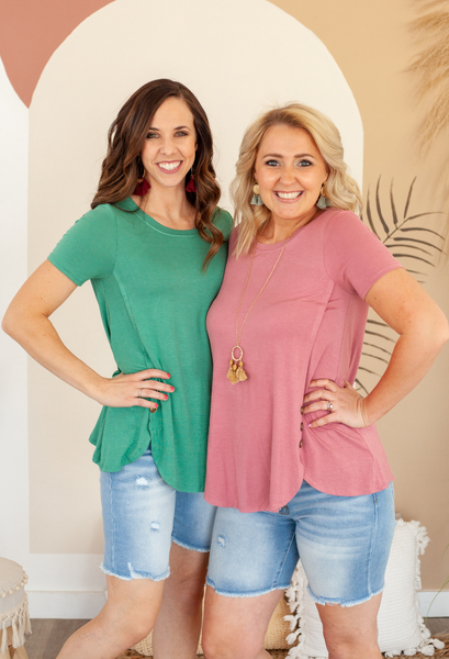 Tess Breezy Button Top