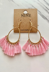 Tassel Oval Earrings