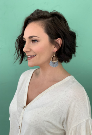 grey tassel Earrings