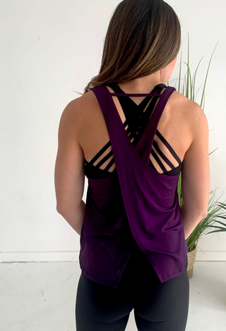 Dream Fit Open Back Top in purple