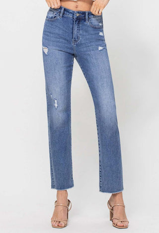 High Rise Straight leg jeans