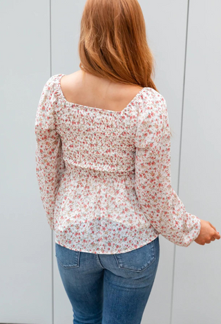 Ditsy Floral Rose top back view