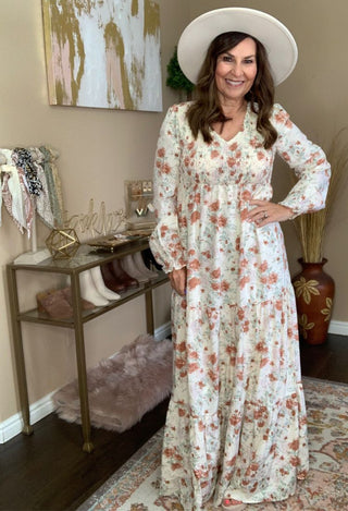 Vintage Rose Maxi Dress