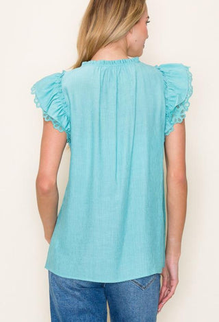 Pretty girl blouse back view