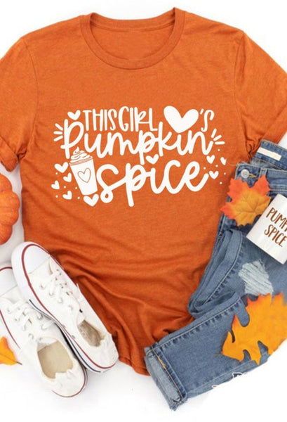 This Girl loves pumpkin spice graphic tee