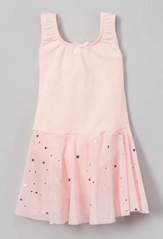 girls pink ballet dress with stars