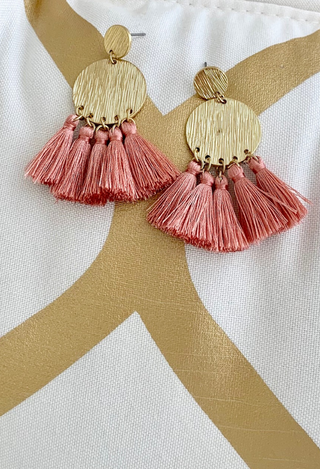 Tasse coin earrings in rose