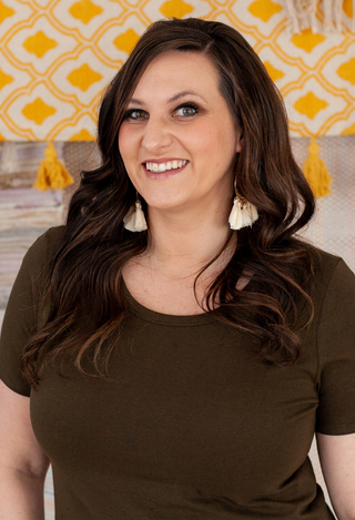 Cream Tassel Earrings with Olive Top