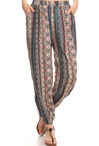 Bohemian Jogger Multi print