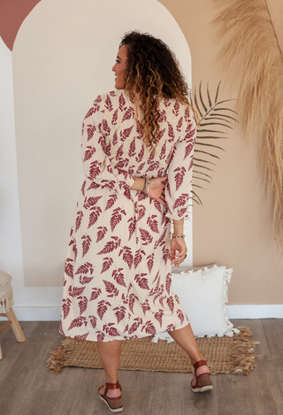 Hazlee Smocked Midi Dress back view