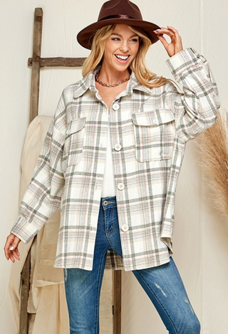 purple plaid shacket