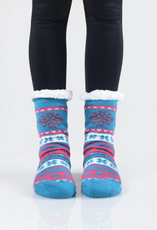 Slipper socks teal
