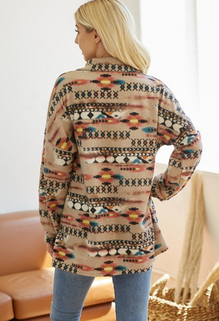 Aztec Print Shacket